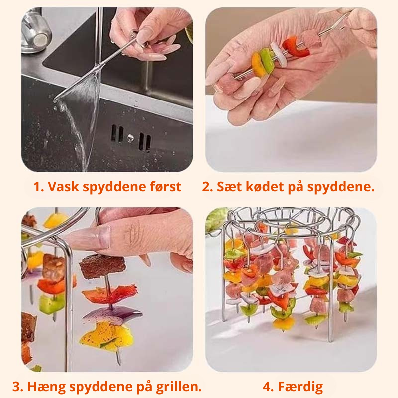 Air Fryer Spydstativ™ | 360° jævn tilberedning, sprød og saftig 🍢 (1+1 GRATIS)