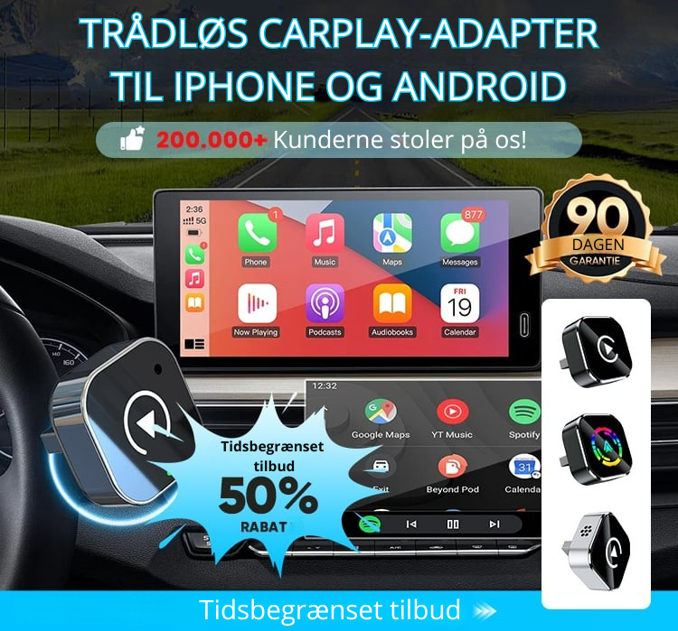 Magicness 2 i 1 Adapter™ | Trådløs CarPlay & Android Auto