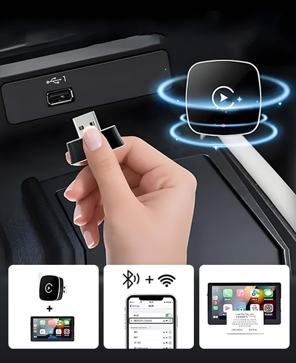 Magicness 2 i 1 Adapter™ | Trådløs CarPlay & Android Auto