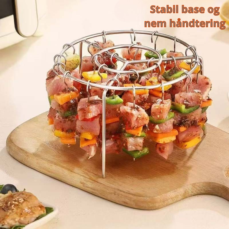 Air Fryer Spydstativ™ | 360° jævn tilberedning, sprød og saftig 🍢 (1+1 GRATIS)
